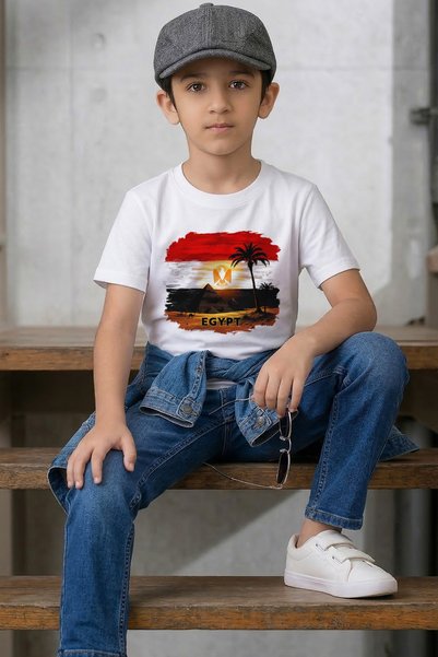 Funkaar Egypt Flag Graphic T-shirt for Boys & Girls