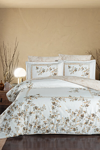 First Choice Σετ διπλού παπλωματοθήκης Lina 100% βαμβάκι 300 TC (120 νήματα)