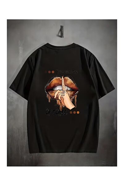 DAXİS Sportwear Company Υπερμεγέθες μπλουζάκι με στάμπα χειλιών στην πλάτη