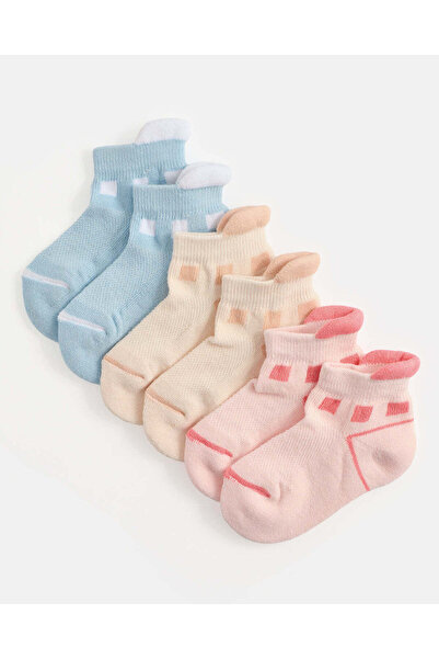 REDTAG جوارب قصيرة للفتيات الرضع، مجموعة من 3 أزواج
