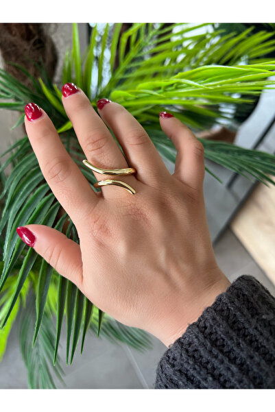 ACAR TAKI Adjustable Gold Color Snake Ring Acr0103