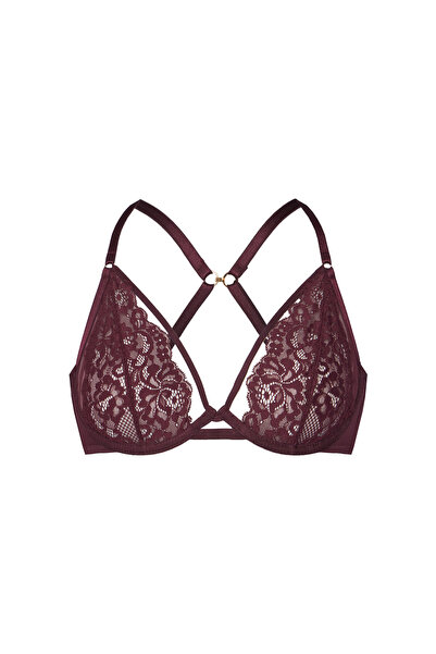 Hunkemöller Sutien de damă Hunkemoller_z_fiszbina bordo 302379