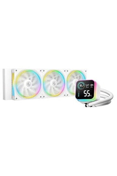 Deep Cool Cooler lichid DeepCool LQ360 WH, 3 ventilatoare de 12cm, RGB, AM4/A...