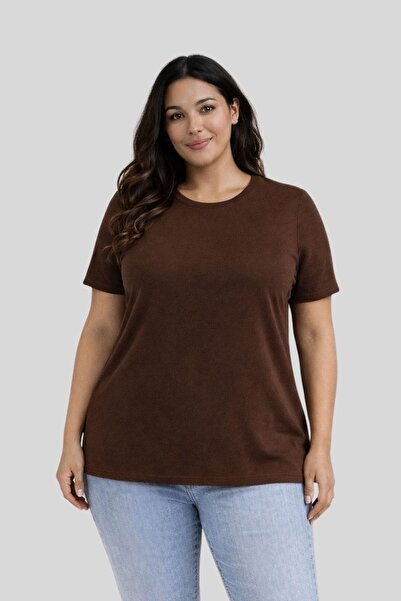 Seamoda Μεγάλο μέγεθος Νέας Σεζόν Μοντέλο Άνεσης Βισκόζης με κοντό μανίκι μητ...