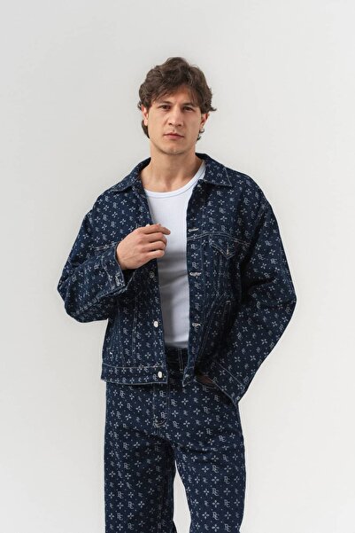 go gang own Μπουφάν τζιν με λεπτομέρεια σχεδίου Monarque