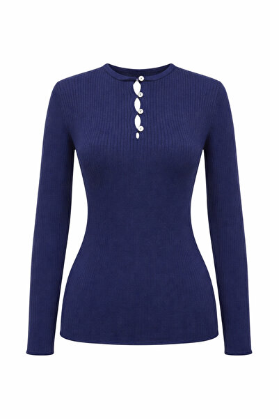 Mixray 6982 Γυναικείο πουλόβερ Britli με λεπτομέρειες, απαλό βασικό πουλόβερ ...