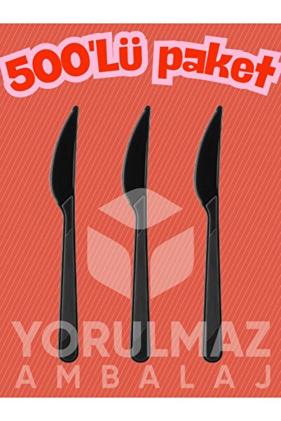 yorulmaz ambalaj 🖤 🔪   Black Plastic Knife 500 Pack – Luxury Durable Dispos...