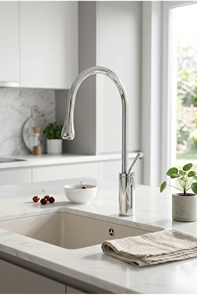 HIERA BUILD Aura Serisi Damla Premium Mutfak Banyo Bataryası Evliye