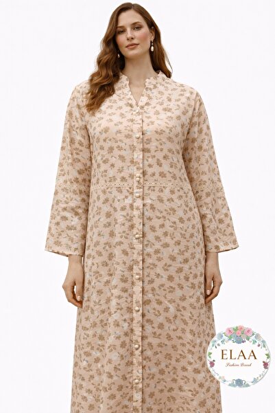 ELLA 2026 Summer Jalabiya with a Unique Feminine Floral Pattern