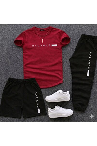 Gutsy Μπλουζάκι, Φόρμα, Σορτς, Σετ 3 τεμαχίων, Με στάμπα Balance, Ανδρικό / Γ...