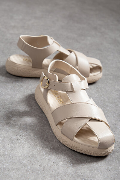 Mc vay Shoes 007 Κομψά γυναικεία σανδάλια με χιαστί λουράκια στην πλάτη και α...