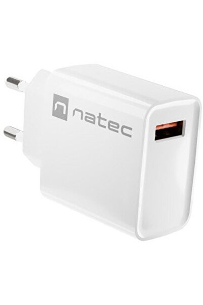 Natec ÎNCĂRCĂTOR DE REȚEA RIBERA USB-A 18W ALB