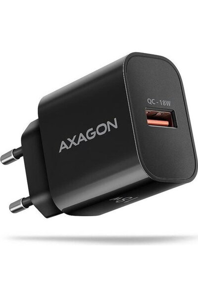 Axagon ACU-QC18 Wall charger 18W, 1x port USB-A, QC3.0/AFC/Apple, black
