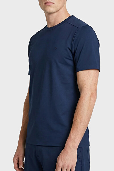 Isaora Tricou cu gât crew cu logo, 100% bumbac, cu croială normală, pentru bă...