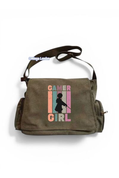 Minga London Khaki Game Girl Printed School, Course, and Classroom Messenger ...