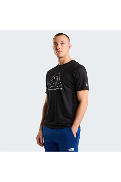 THE NORTH FACE Ανδρικό μαύρο κοντομάνικο μπλουζάκι Ma 24/7