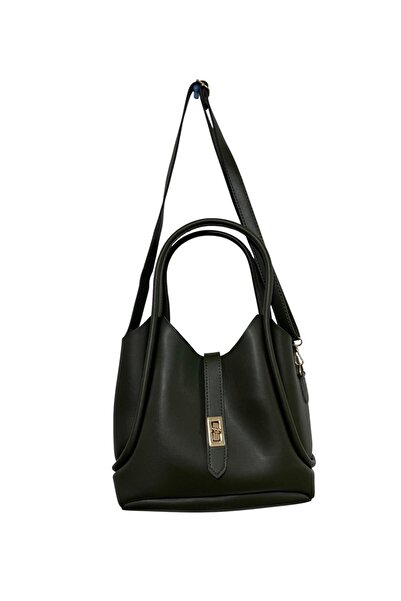 SANAT Women's Hand and Shoulder Bag Set - with Wallet & Lock Detail
