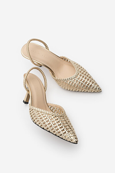 Marjin Γυναικεία παπούτσια στιλέτο με μυτερή μύτη, πλεκτά στο χέρι, με ελαστι...