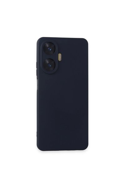 Generic Brand جراب Realme C55 مصنوع من السيليكون المخملي الداخلي - أزرق داكن