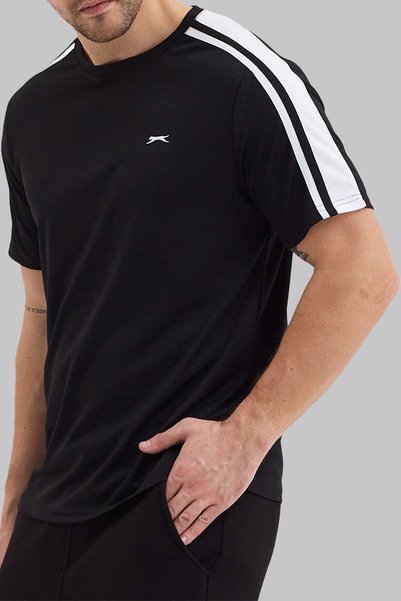 Slazenger 3610 Men's Crew Neck T-Shirt with Stripe Detail Regular Fit