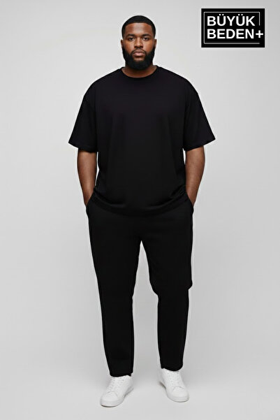 Superlife Ανδρικό Μπλουζάκι Βασικής Σειράς σε Μεγάλα Μεγέθη – Βαμβακερό Απλό ...