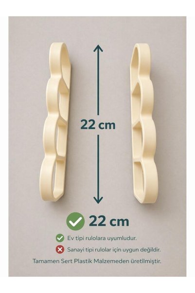 MisterionStudio Cream Kitchen Roll Holder 4-Compartment Baking Paper - Aluminum Foil Organizer Organizer
