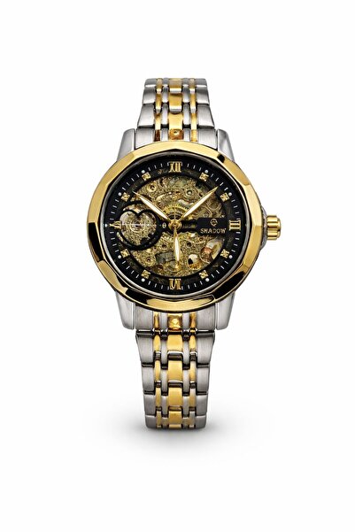 SHADOW Eclipse Women’s Automatic Watch Skeleton Dial Stainless Steel Strap Lu...