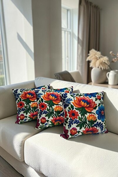 ÖZDAĞ HOME CONCEPT Floral Patterned Throw Pillow Cover – Vibrant Modern Livin...