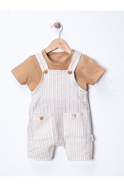 minitix CEPLİ YAZLIK 2'Lİ SLOPET ERKEK BEBEK TAKIMI