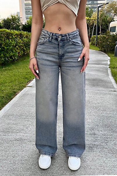 BİKELİFE Γυναικείο παντελόνι Palazzo με ψηλή μέση και φαρδιά μπατζάκια με απα...