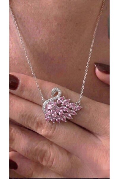 Unshaded Steel Necklace | Women's Swan Necklace | Necklace for Sensitive Skin |Silver Necklace