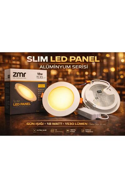 LUMIXA ENERJİ 18W SLİM PANEL LED SPOT BEYAZ IŞIK İÇ ÇAP 17,5 CM DIŞ ÇAP 22 CM...