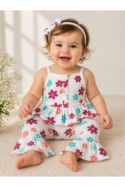 My Balloon Baby & Kids Colorful Daisies Spanish Set with Straps