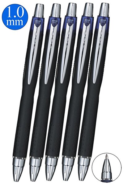 Artlantis Mavi Jel Uçlu Pilot Kalem 5 Adet Uniball Jetstream SXN-210 1.0 mm B...