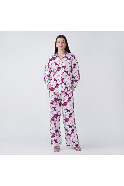 LINELLE Magenta & White Floral Co-Ord Set