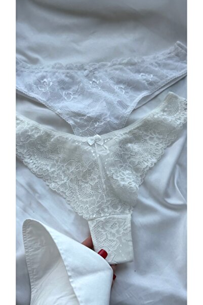 YOYYO Σετ 2 βραζιλιάνικων εσώρουχων με δαντέλα - Κομψό πακέτο εσωρούχων