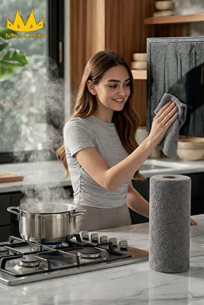 MissClean (20 ΤΕΜΑΧΙΑ) ΓΚΡΙ Χρώμα Πανί Γενικού Καθαρισμού από Μικροΐνες, Ανθε...