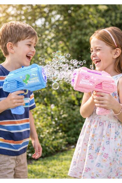 SIGMA TOY Αυτόματο πιστόλι σαπουνόφουσκας 14x14εκ. με φώτα LED, περιλαμβάνετα...