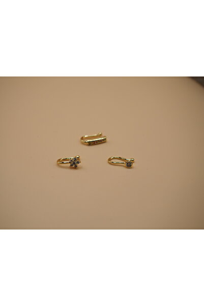 Stelle Jewelry Üçlü Taşlı Sıkıştırmalı Hızma