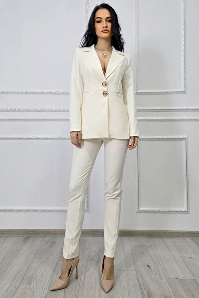 FashionForYou ARLENA κοστούμι γραφείου, με εφαρμοστό σακάκι και παντελόνι με ...