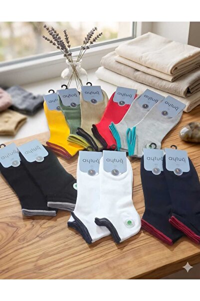 Aytuğ COTTON ERKEK PATİK ÇORABI; YAZLIK; DİKİŞSİZ; ASORTİ 12'Lİ KUTU; 41-45