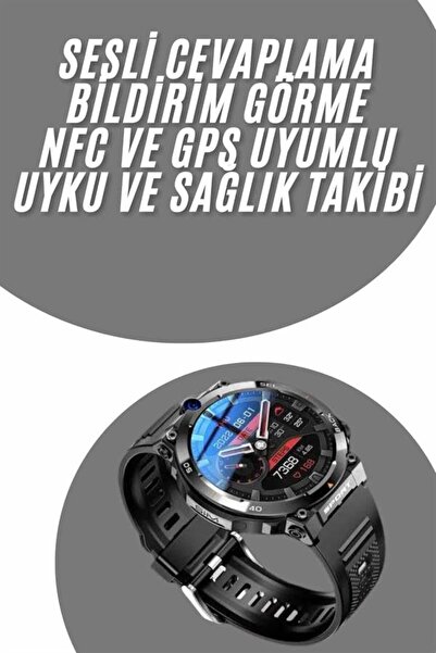 northcity n Akıllı Saat Sesli Asistanlı Sağlık Takibi ve Bluetooth Müzik Dinl...