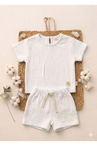 elibaby Unisex 100% Cotton Muslin Oversize Baby Kids Set