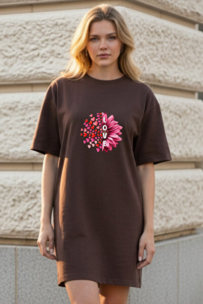 HOFFNUNG Γυναικείο νυχτικό με κοντό μανίκι και λαιμόκοψη ποδηλάτου