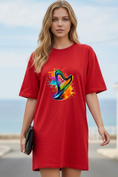 HOFFNUNG Γυναικείο νυχτικό με κοντό μανίκι και λαιμόκοψη ποδηλάτου