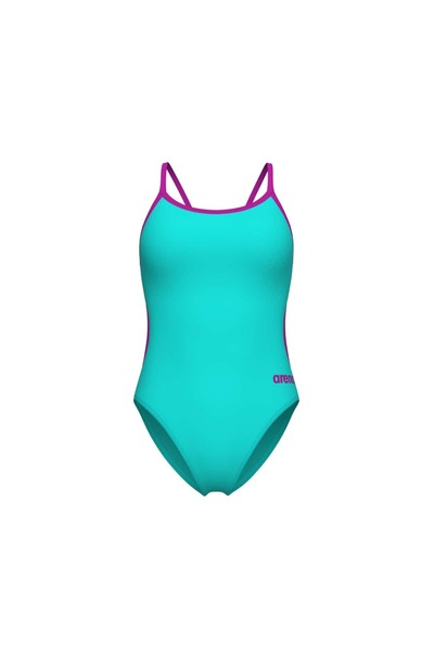 ARENA WOMEN'S SWIMSUIT LACE BACK SOLID WATER-VERY FUCHSIA