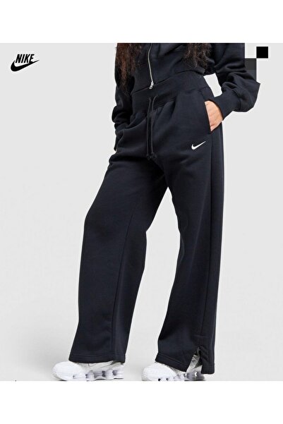 Nike NSW Phoenix Fleece Pant Wide Kadın siyah Eşofman Altı ASLAN SPORT