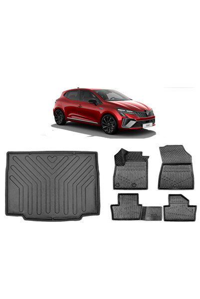 ko kaliteoto Renault Clio 5 E-Tech 2025 Model 4D Bagaj Havuzu+Paspas Seti Ric...
