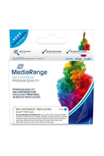 MediaRange Мастилена касета, съвместима с MRET129C, циан