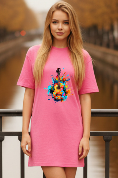 HOFFNUNG Γυναικείο νυχτικό με κοντό μανίκι και λαιμόκοψη ποδηλάτου